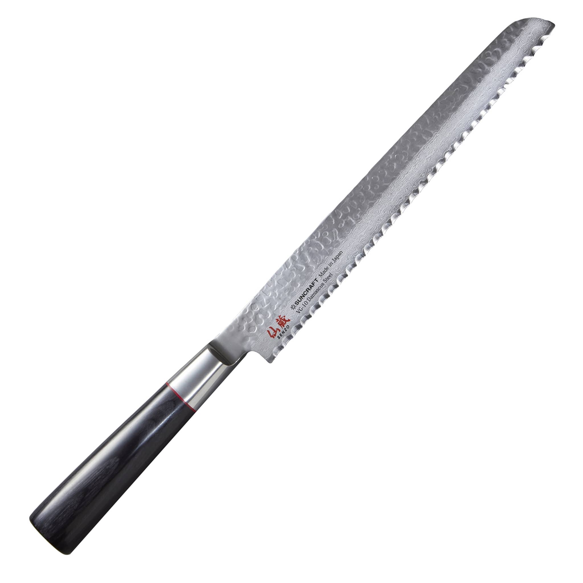 Senzo Twist Damascus Steel VG10 Core Bread Knife, 22cm