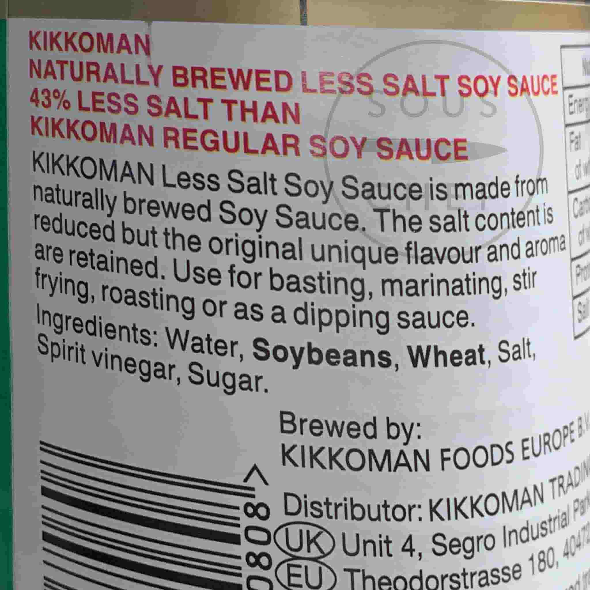 Kikkoman Less Salt Soy Sauce, 975ml