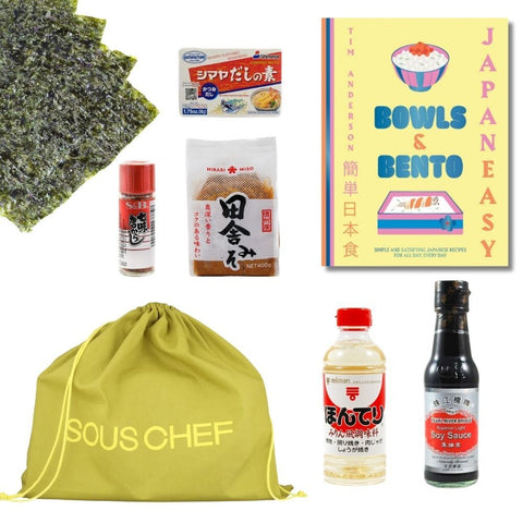 Japan Easy Bowls & Bento Cookbook & Ingredients Set