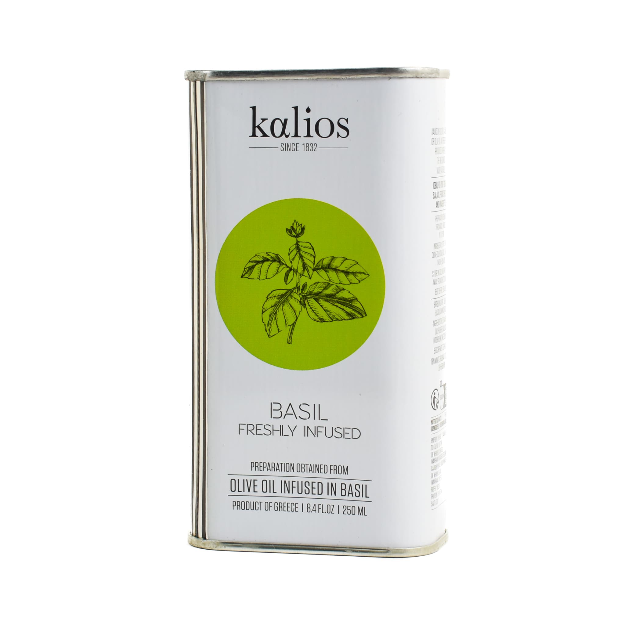 Kalios Basil Infused Extra Virgin Olive Oil, 250ml