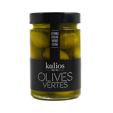 Kalios Chalkidiki Green Olives in Extra Virgin Olive Oil, 290g