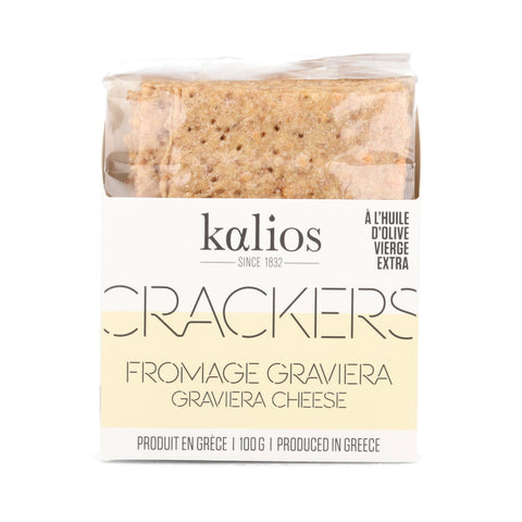 Kalios Crackers with Greek Graviera Cheese, 100g
