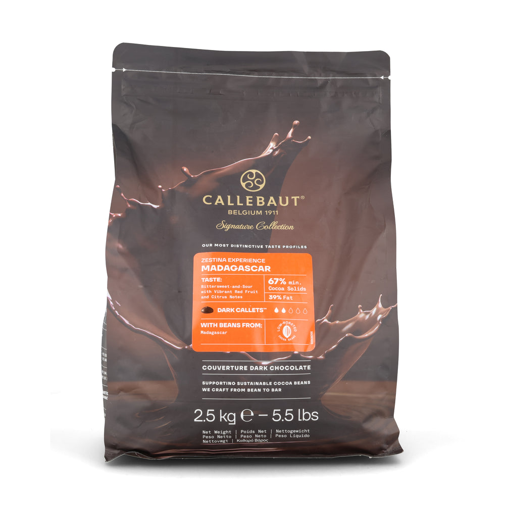 Callebaut Origin Madagascar 67.4% Dark Chocolate Chips, 2.5kg