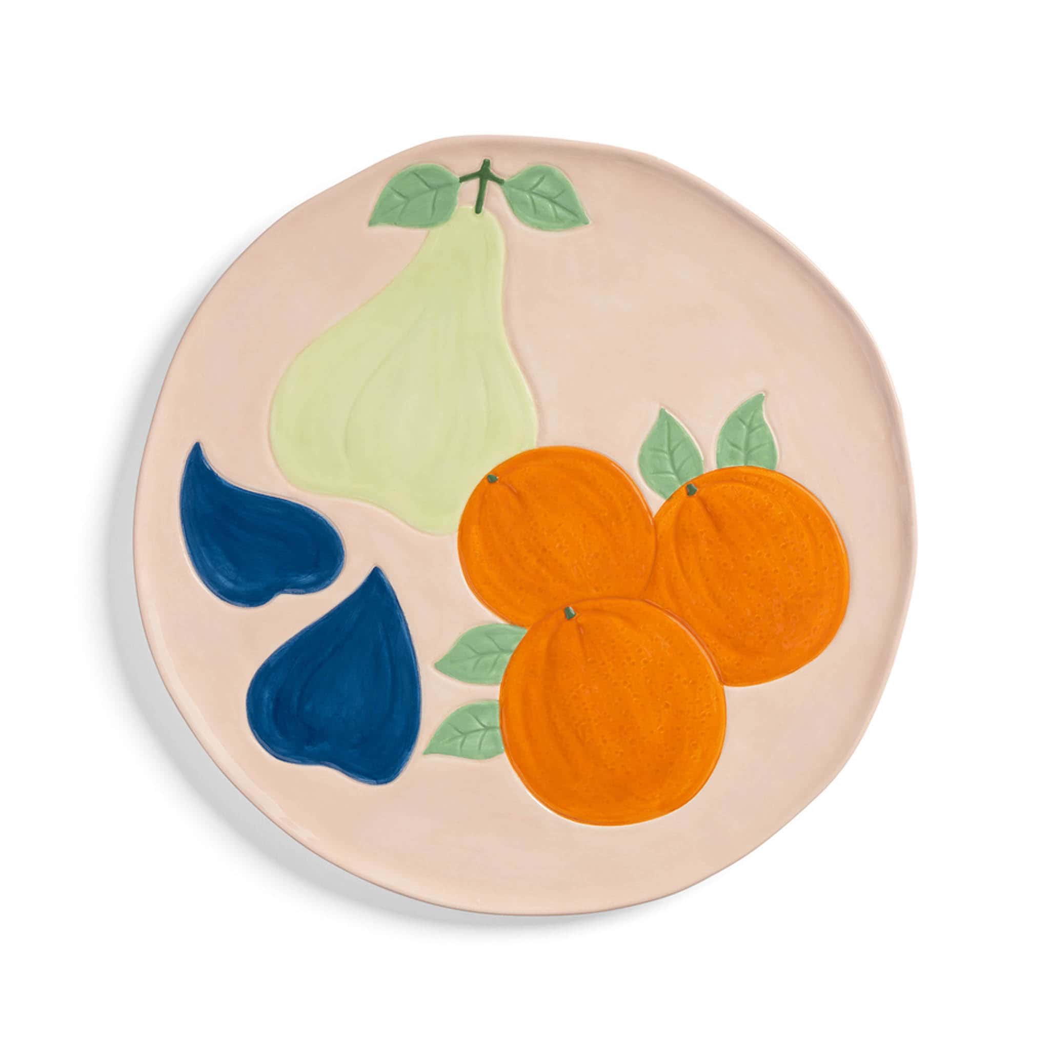 Pink Fruit Ceramic Platter, 26.5cm