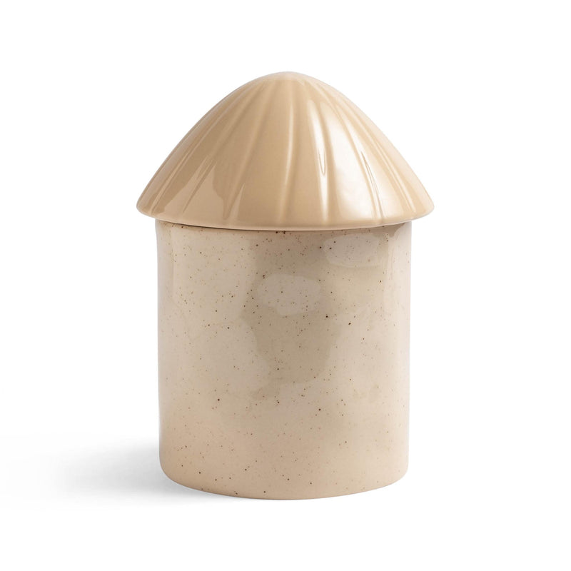 Large Cream Mushroom Storage Jar, 18cm