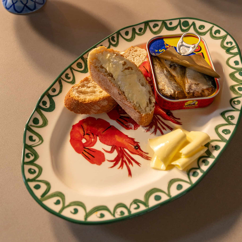 Prawn Ceramic Platter, 34.5cm