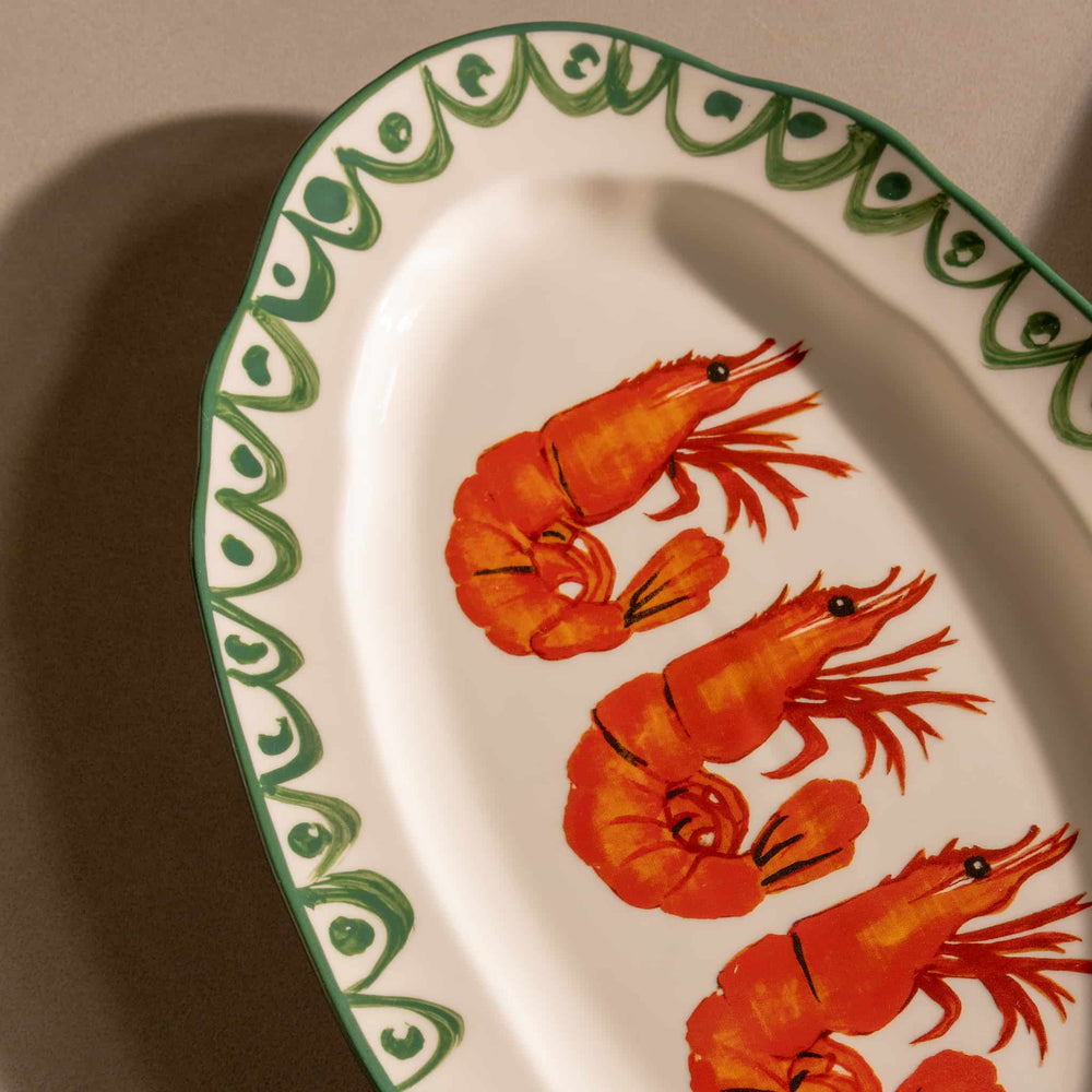 Prawn Ceramic Platter, 34.5cm