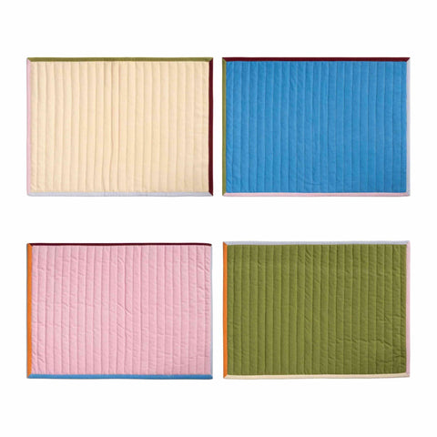 Set of 4 Colourblock Placemats, 45cm