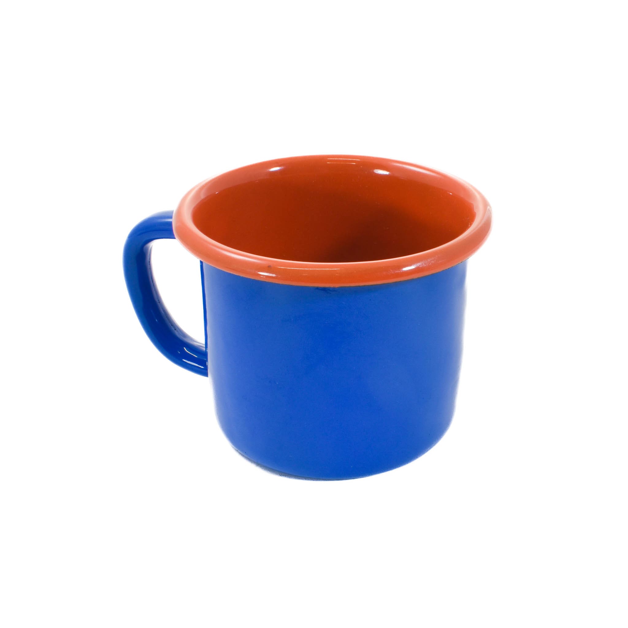 Kapka Colourblock Enamel Mug, Blue & Red