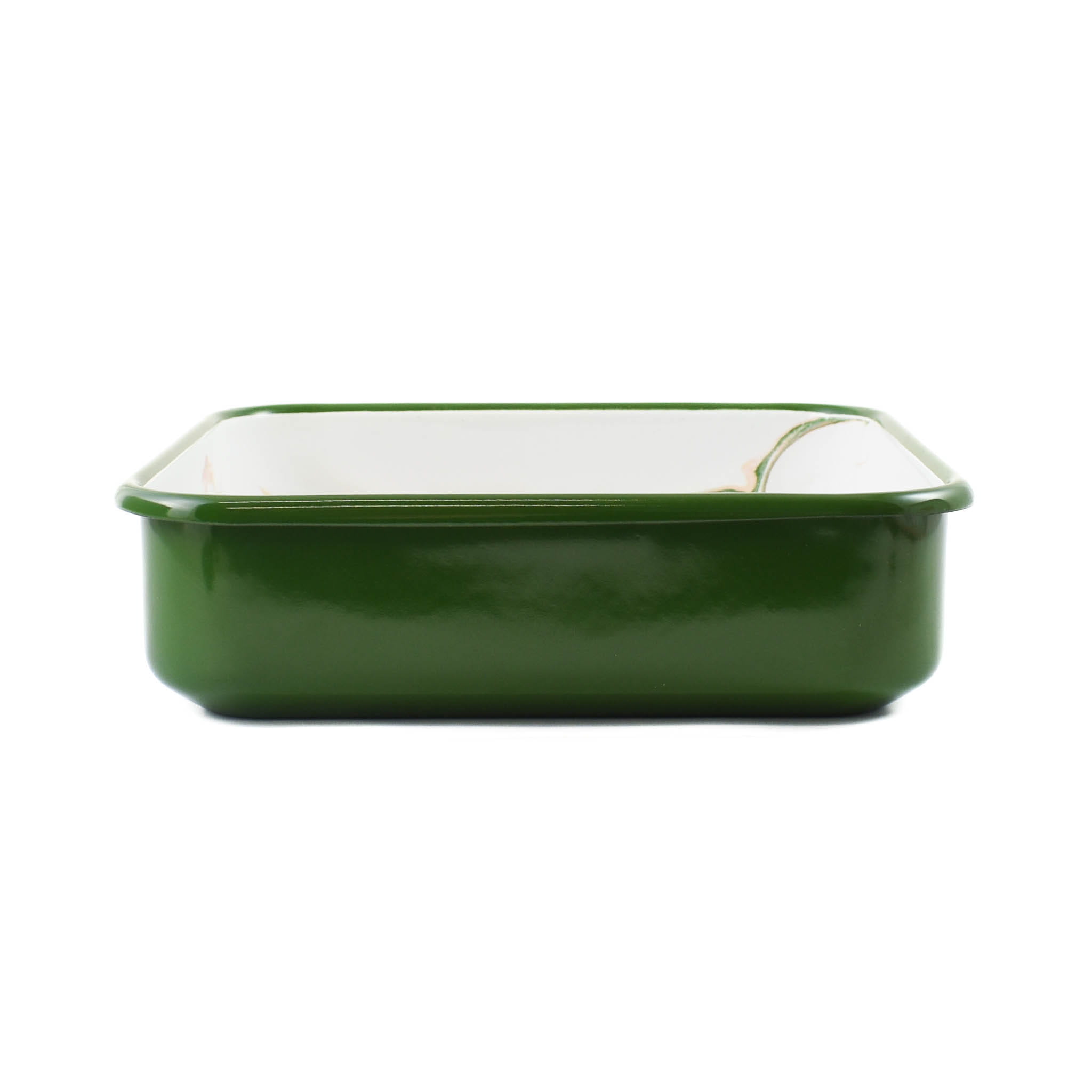 Green Marble Enamel Square Roasting & Serving Dish, 21cm