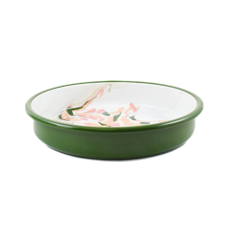 Green Marble Enamel Round Roasting & Serving Dish, 28cm