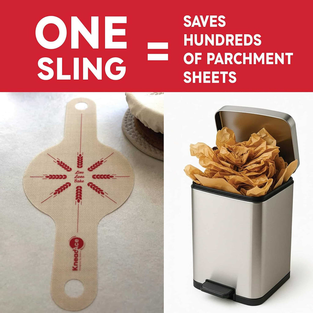 Set of 2 KneadAce Silicone Bread Slings, Oval & Round