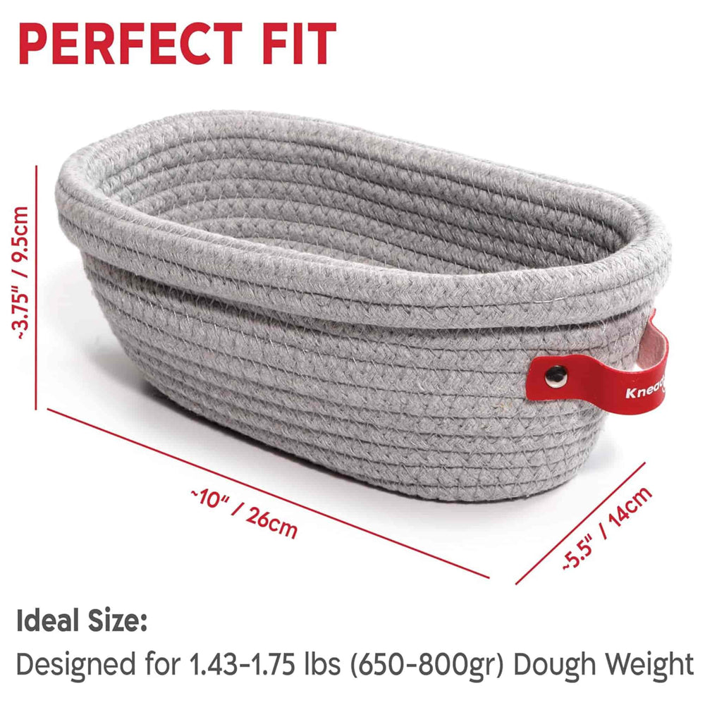 Set of 2 KneadAce Oval Cotton Rope Bannetons with Liner & Cover
