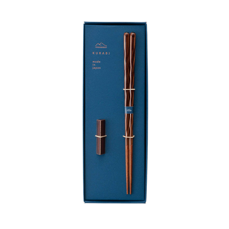 Lancewood Brown Japanese Luxury Chopstick Gift Set, 23cm