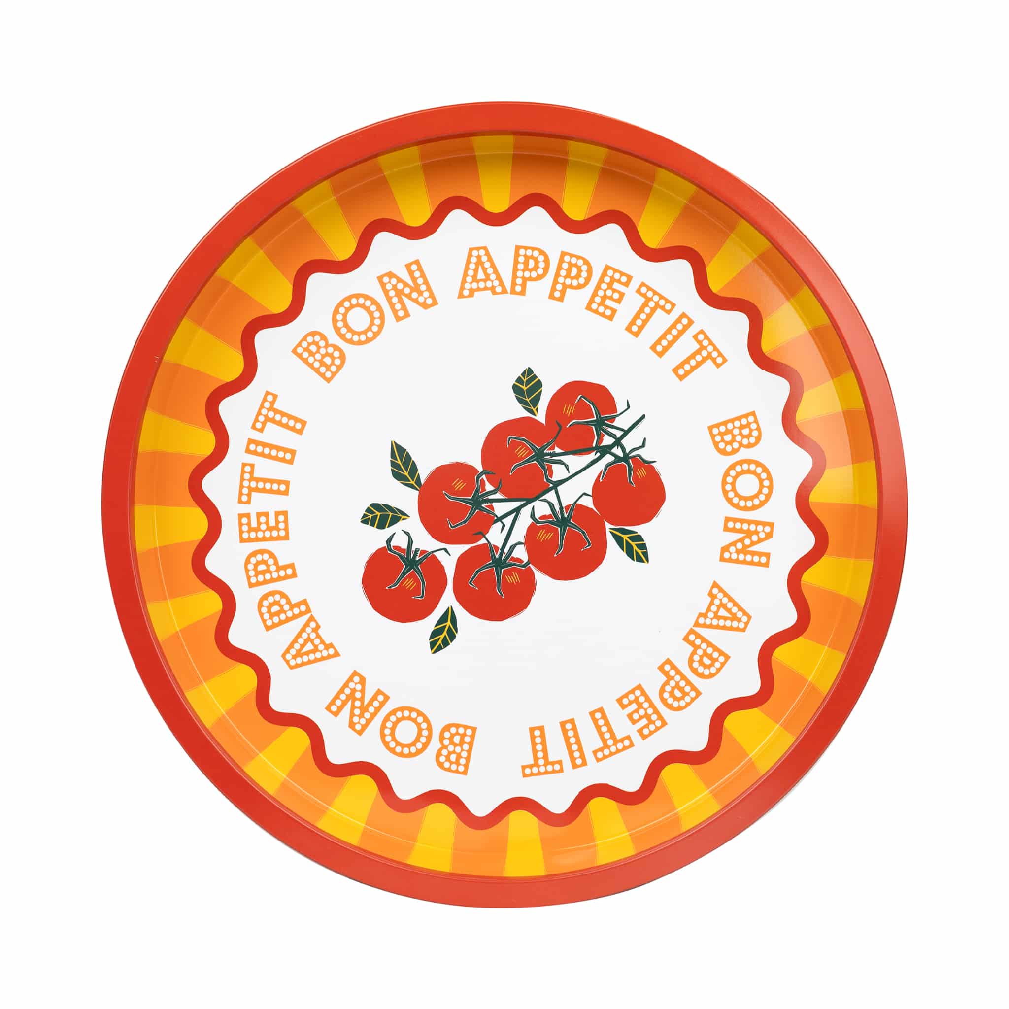 Tomato Metal Serving Tray, 31cm