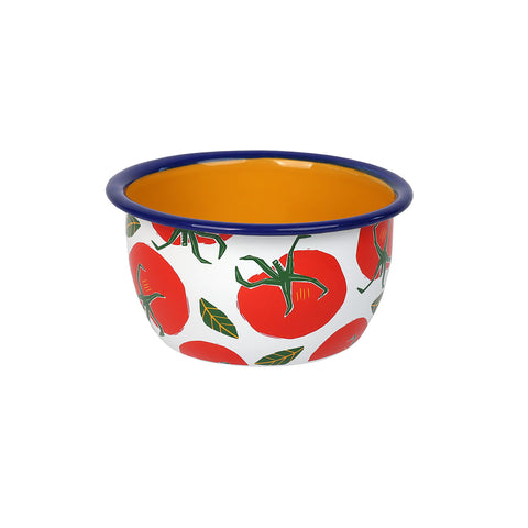 Tomato Printed Enamel Bowl, 12cm