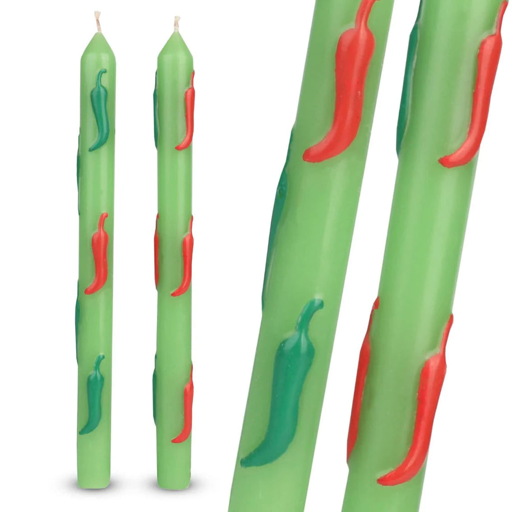 Set of 2 3D Chilli Patterned Candles
