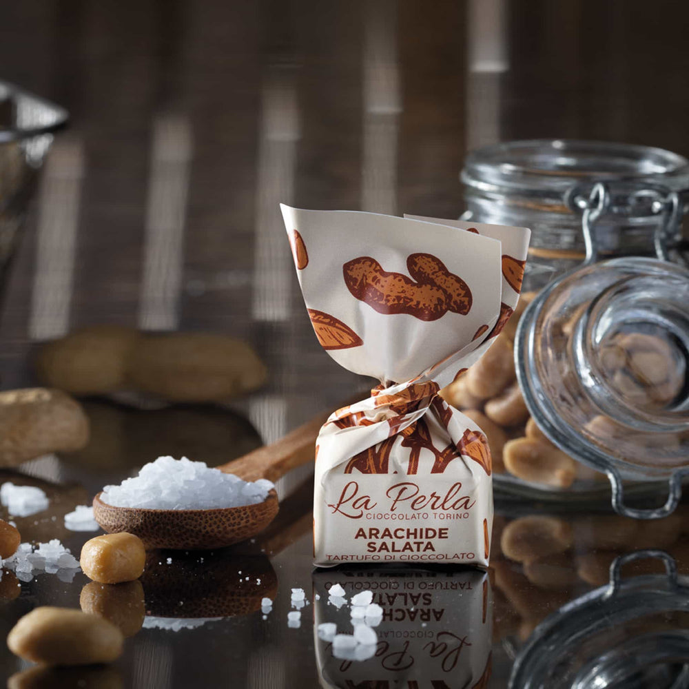 La Perla di Torino Salted Peanut & Caramel White Chocolate Truffles, 200g