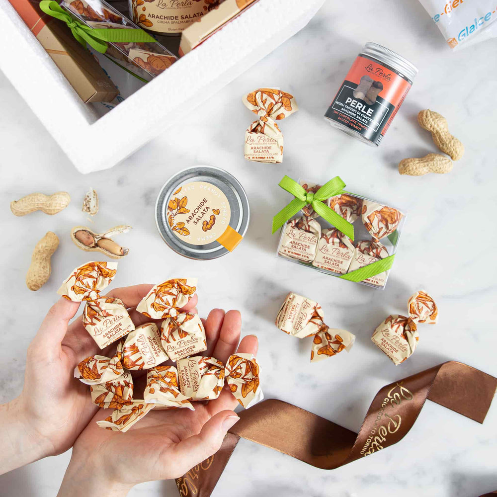 La Perla di Torino Salted Peanut & Caramel White Chocolate Truffles, 200g