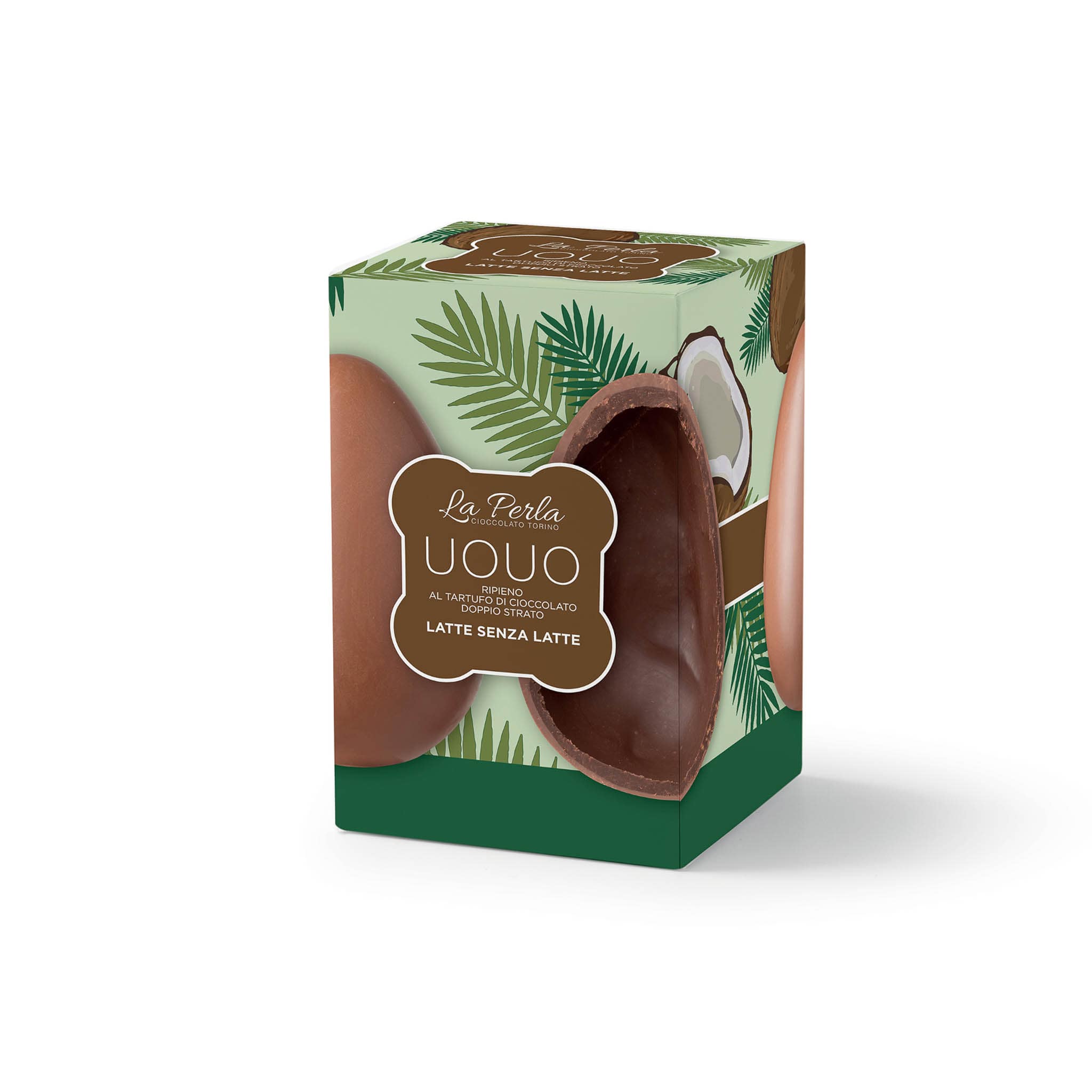 La Perla di Torino Vegan Coconut Milk Chocolate Truffle Filled Easter Egg, 100g