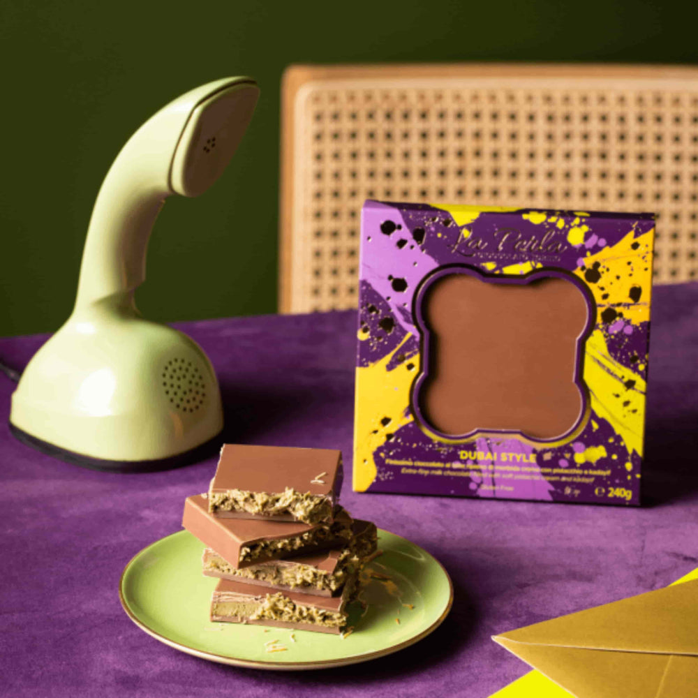 La Perla Dubai Style Chocolate Bar with Pistachio & Kadayif, 240g