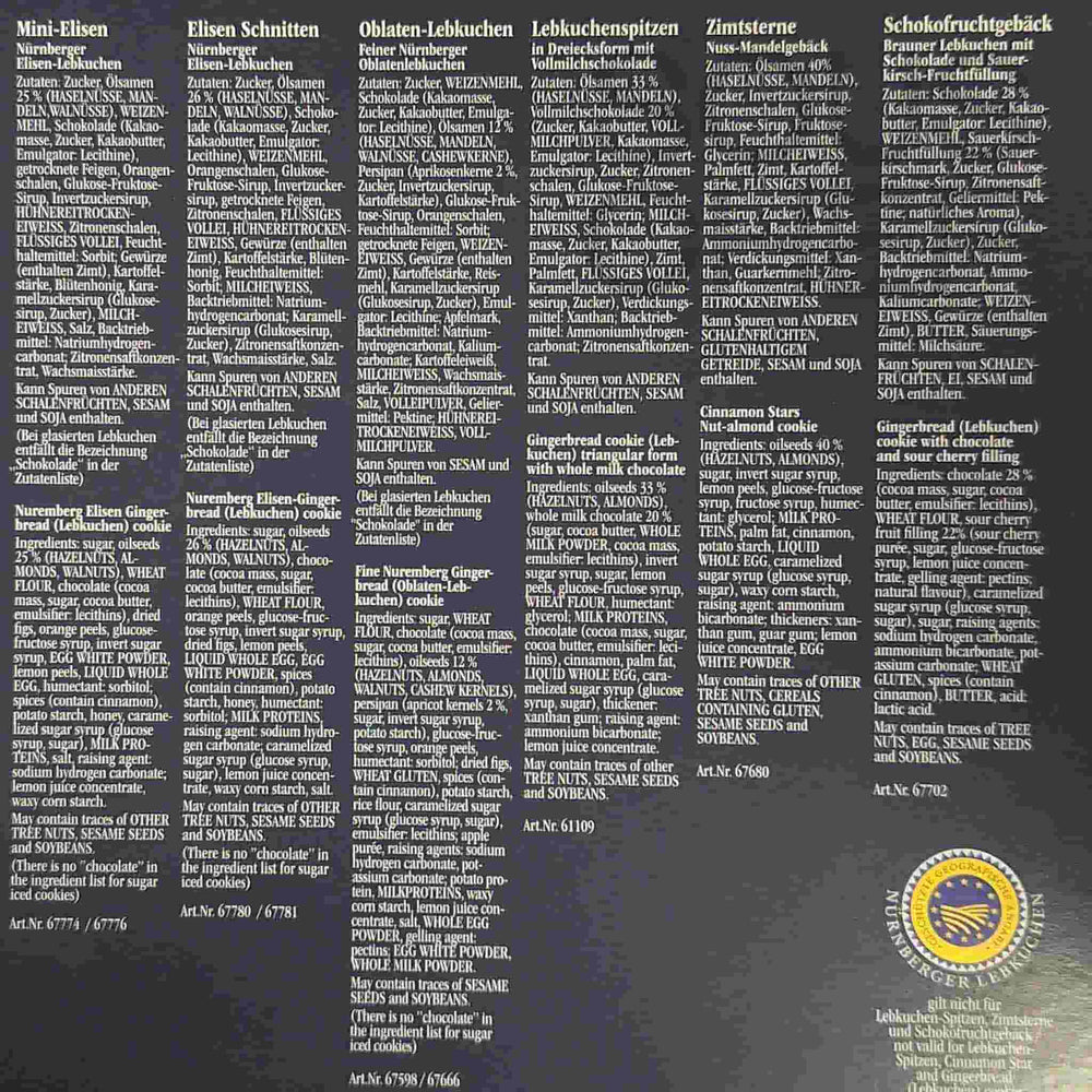 Lebkuchen-Schmidt PGI Lebkuchen & Biscuit Advent Calendar, 430g