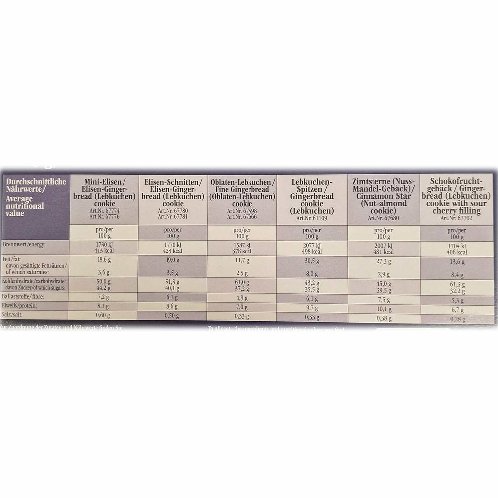 Lebkuchen-Schmidt PGI Lebkuchen & Biscuit Advent Calendar, 430g