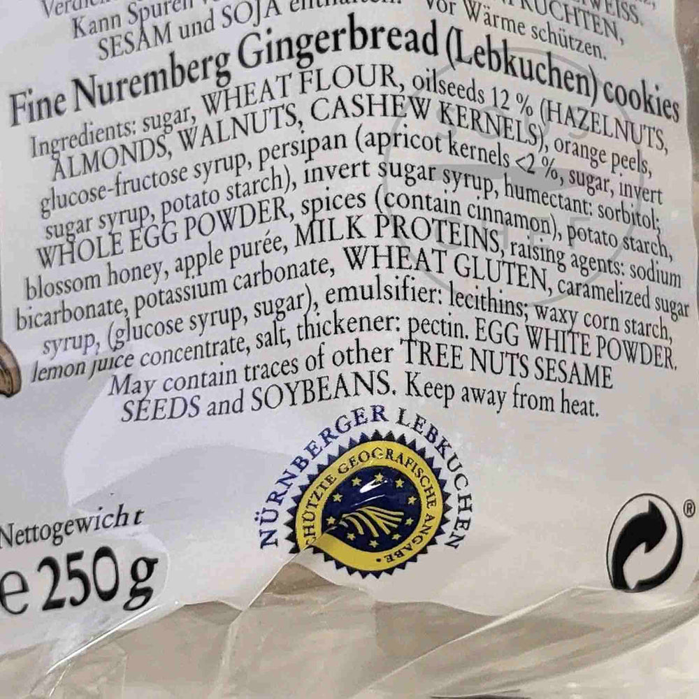 Sugar Coated Lebkuchen, 250g