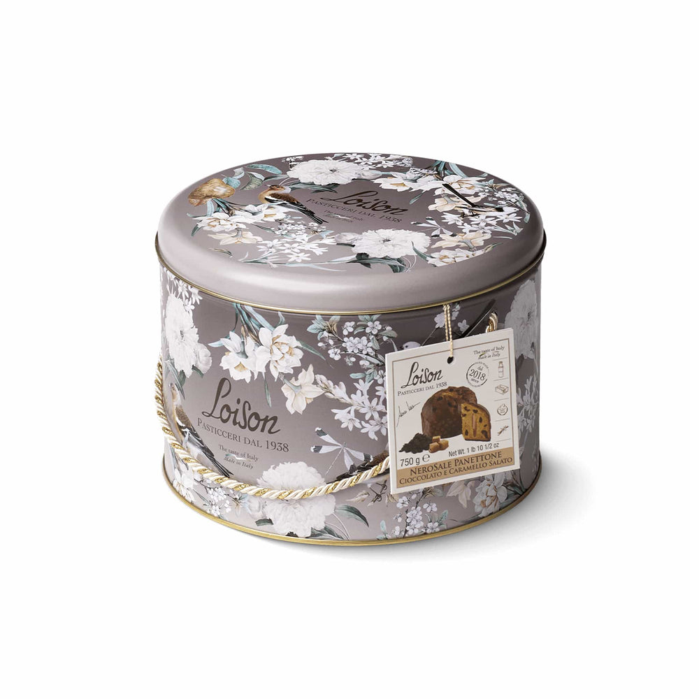 Loison Chocolate & Salted Caramel Panettone in Tin, 750g