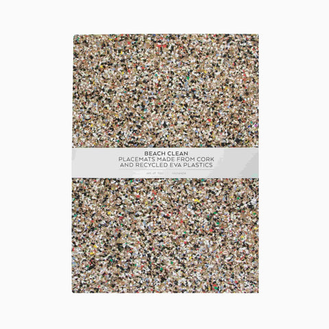Set of 4 Beach Clean Recycled Organic Cork Rectangle Placemats, 35cm