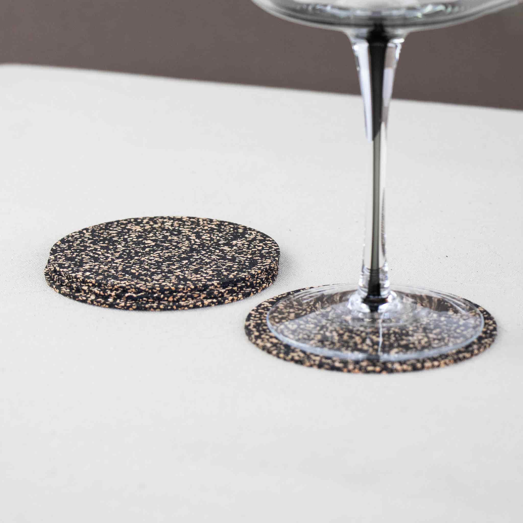 Set of 4 Dash Recycled Round Coasters, 9cm