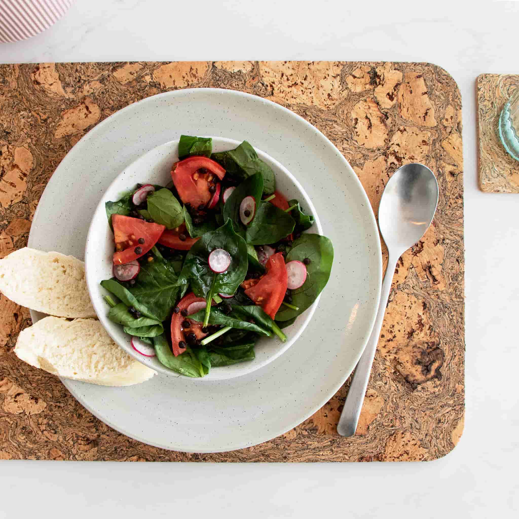Set of 4 Marbled Organic Cork Rectangle Placemats, 40cm | Buy online UK ...