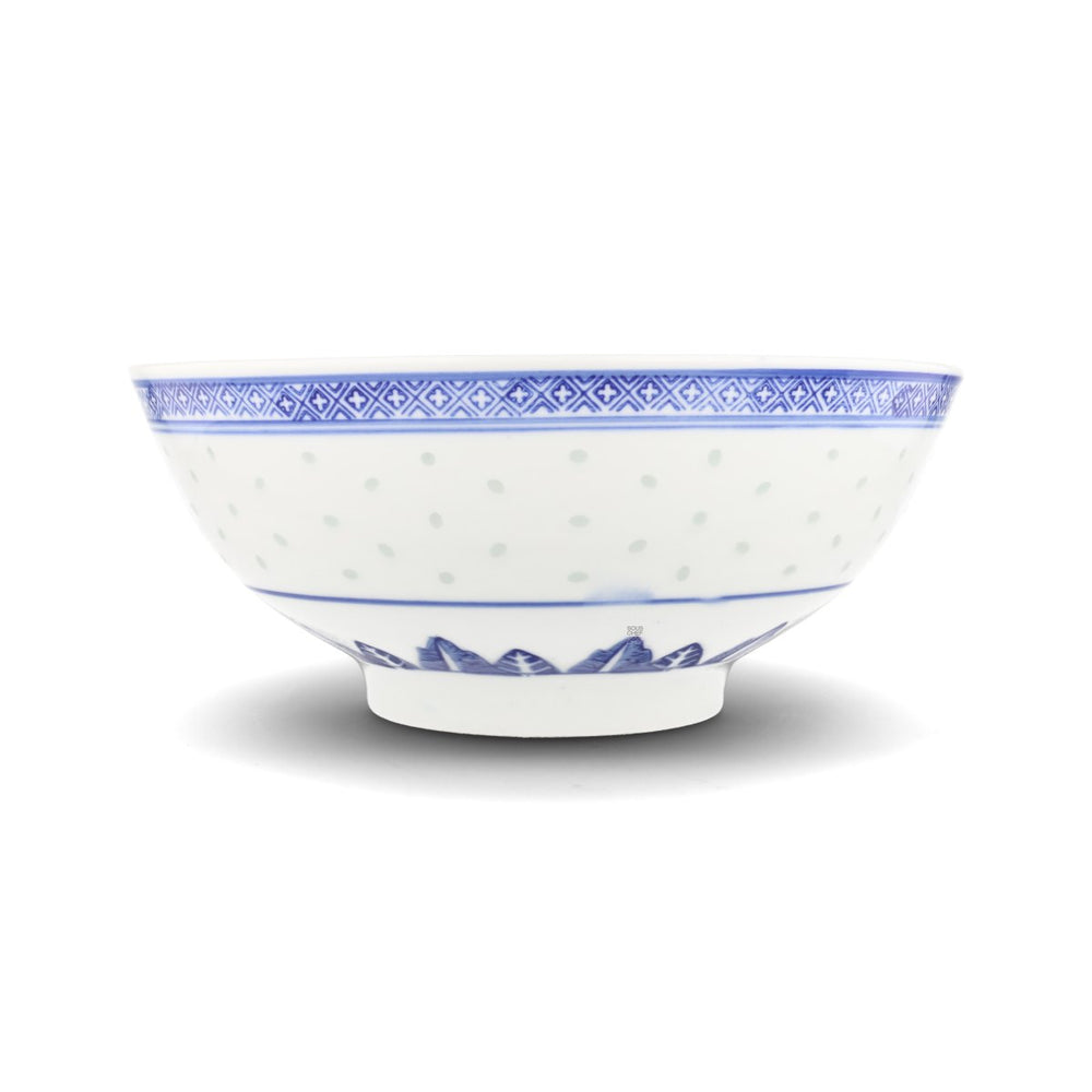 Blue Rice Pattern Serving Bowl, 25.5cm