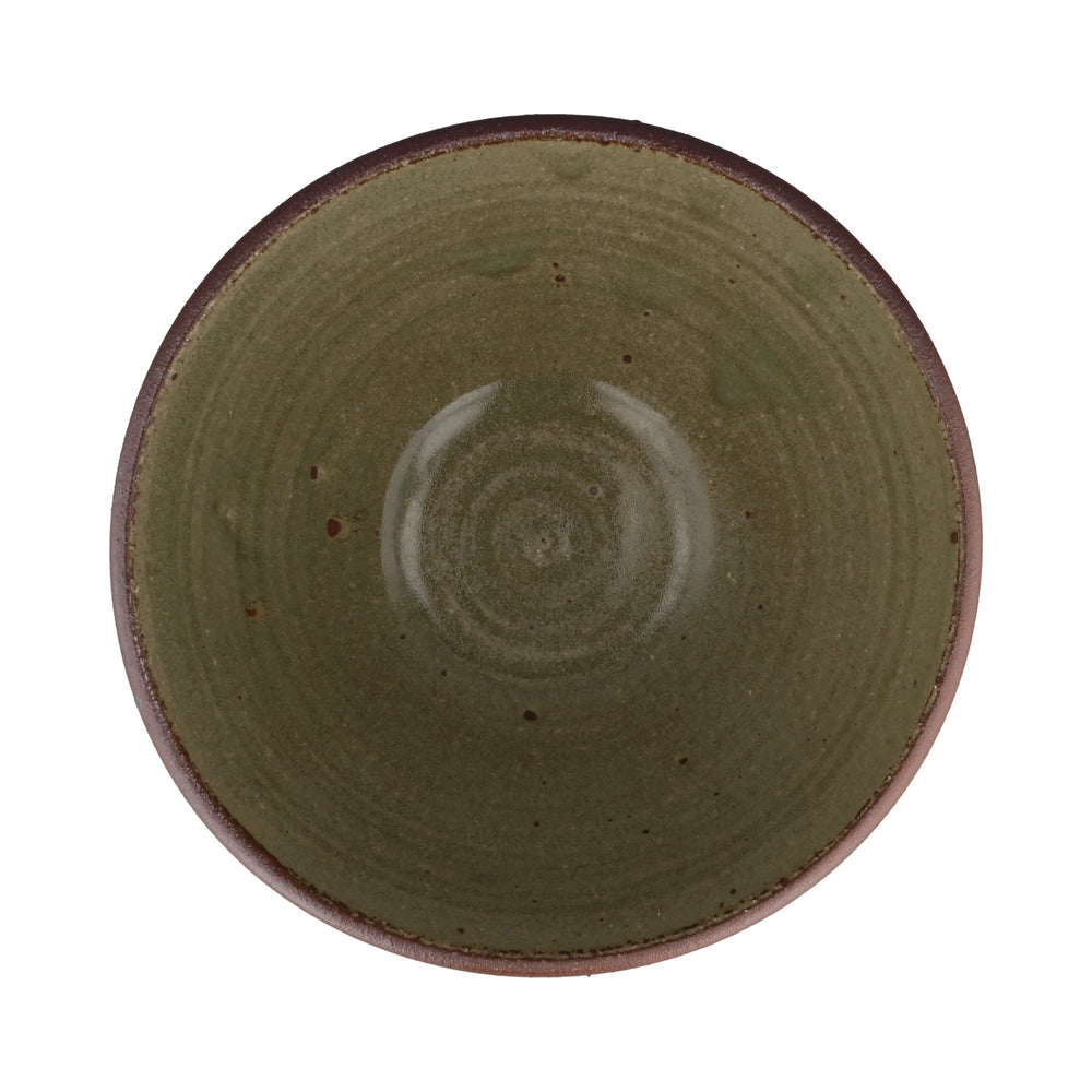 Leach Pottery Ash Green Stoneware Large GP Bowl, 22.5cm