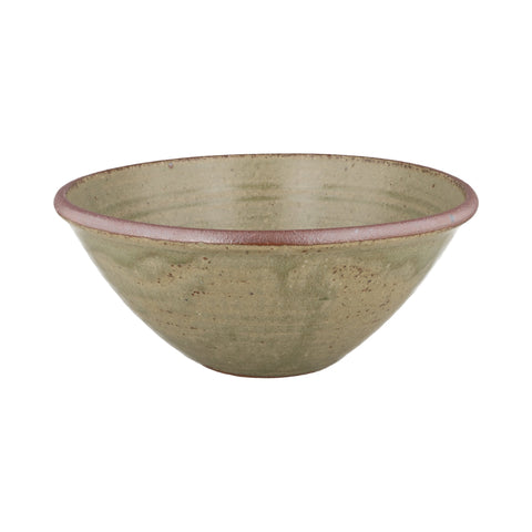 Leach Pottery Ash Green Stoneware Large GP Bowl, 22.5cm