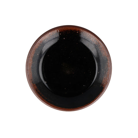 Leach Pottery Tonmoku Black Stoneware Side Plate, 21cm