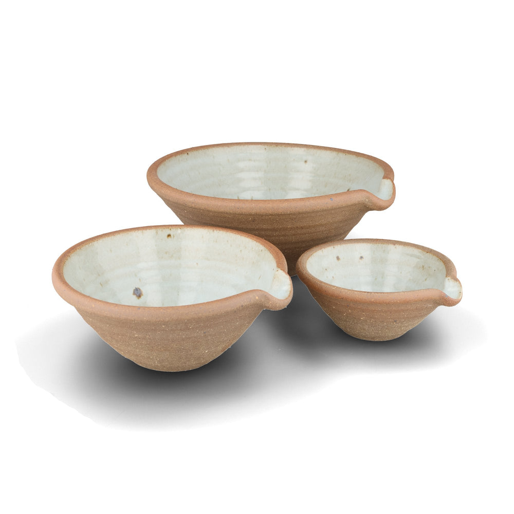 Leach Pottery Set of 3 Dolomite Stoneware Mixing Bowls