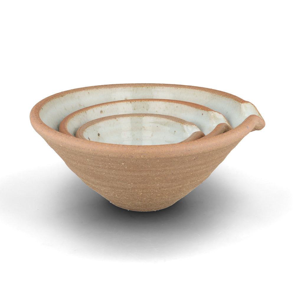 Leach Pottery Set of 3 Dolomite Stoneware Mixing Bowls