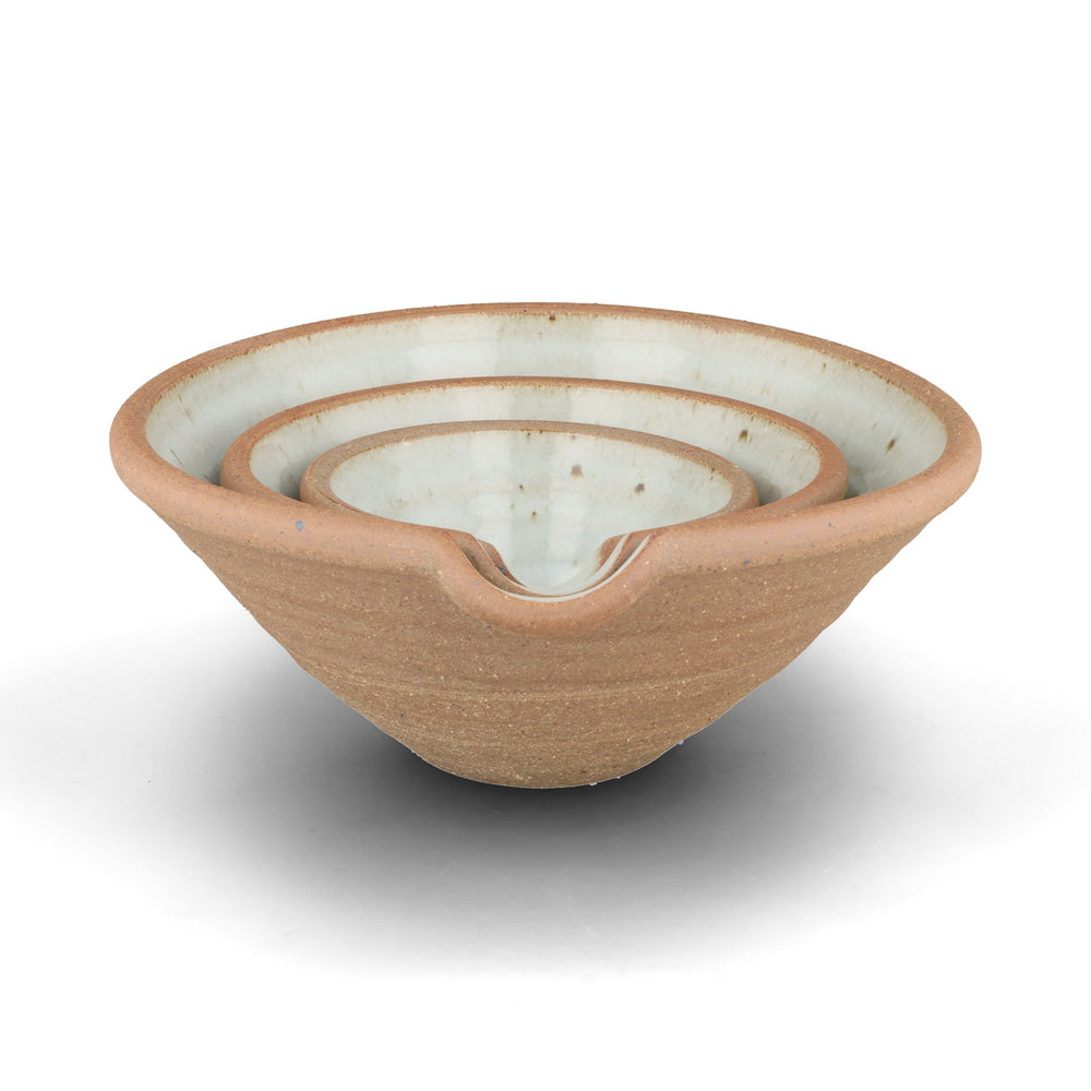Leach Pottery Set of 3 Dolomite Stoneware Mixing Bowls