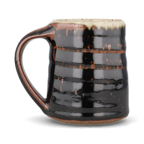 Leach Pottery Tenmoku Black Stoneware Small Mug, 200ml