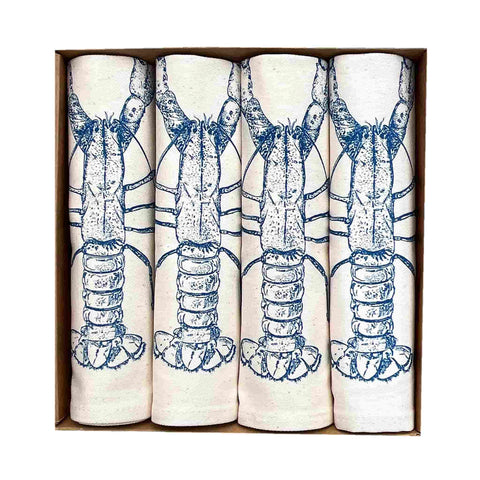 Lottie Day Set of 4 Blue Lobster Napkins