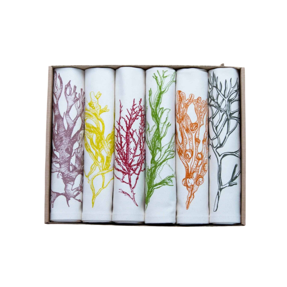 Lottie Day Set of 6 Seaweed Design Napkins