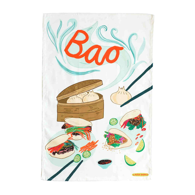 Laura Barnes Bao Organic Cotton Tea Towel