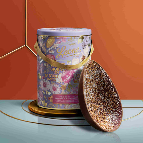 Leone Milk Chocolate & Hazelnut Cri Cri Easter Egg in Gift Tin, 350g