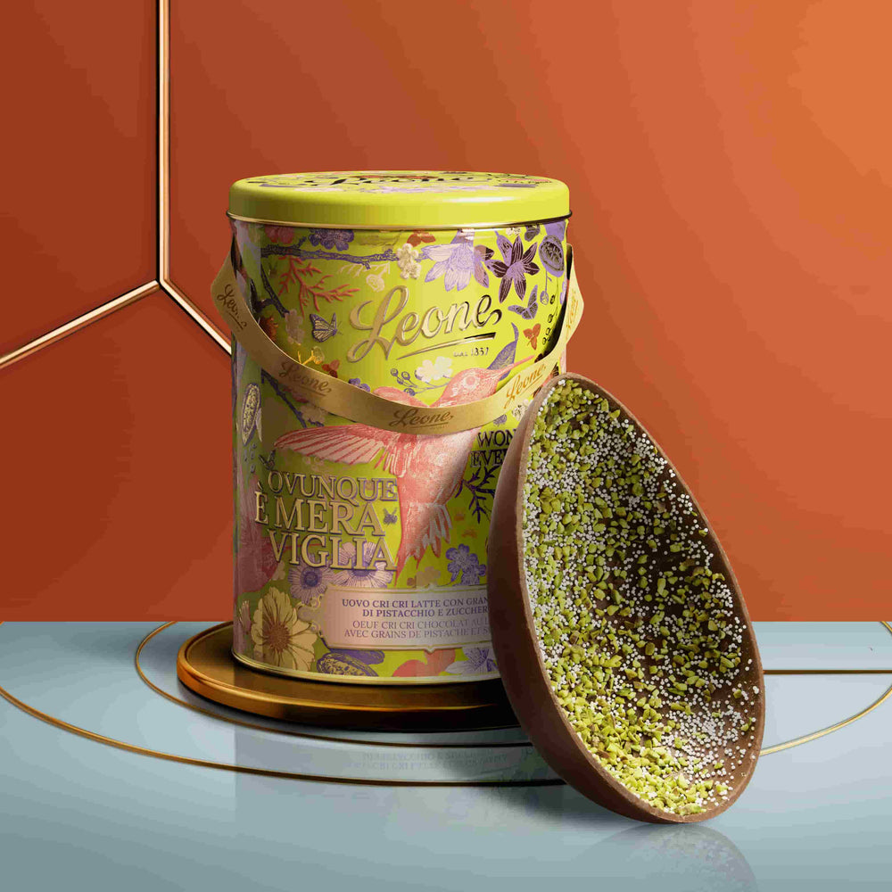 Leone Milk Chocolate & Pistachio Cri Cri Easter Egg in Gift Tin, 350g