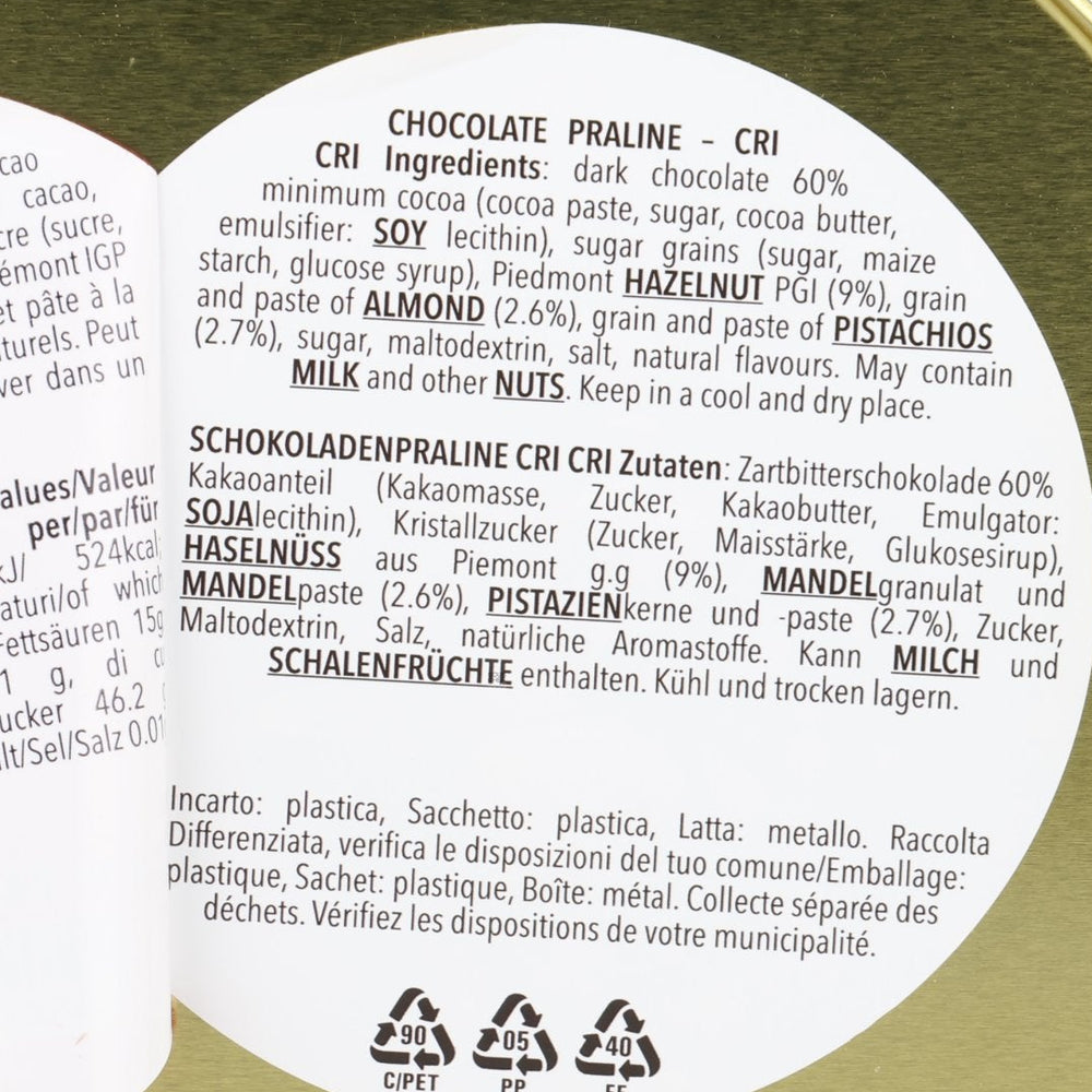 Leone Dark Chocolate Cri Cri in Lantern Tin, 130g