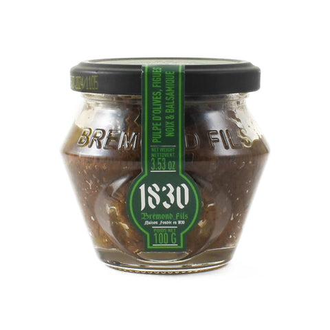 Maison Bremond Black Olive Tapenade with Fig, Walnut Balsamic Vingegar of Modena, 100g