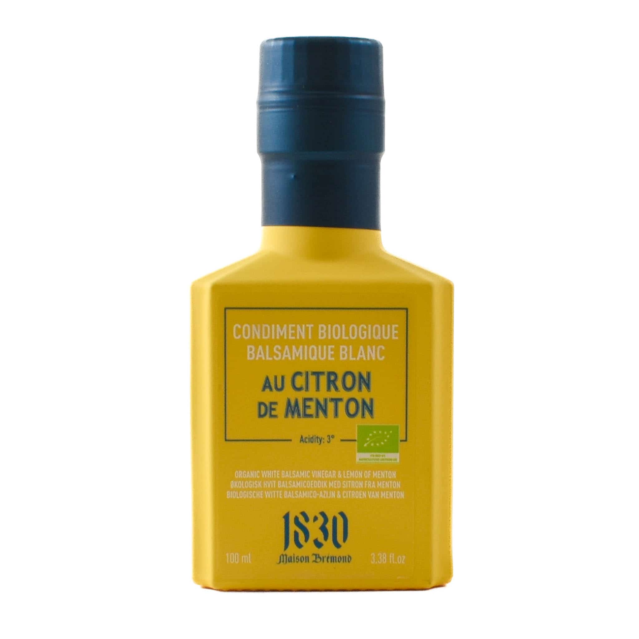 Maison Bremond Organic White Balsamic Vinegar & Lemon of Menton, 100ml