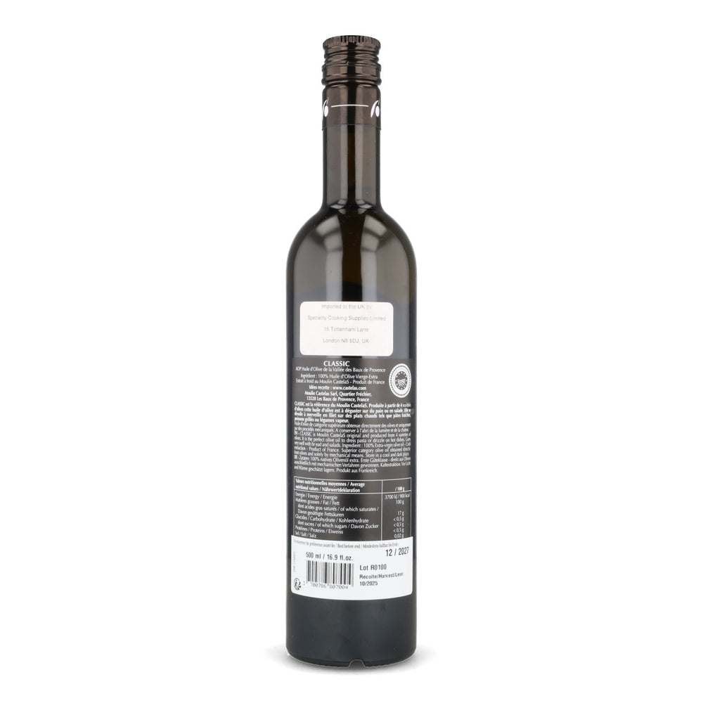 Moulin Castelas AOP Vallee des Baux de Provence Extra Virgin Olive Oil, 500ml