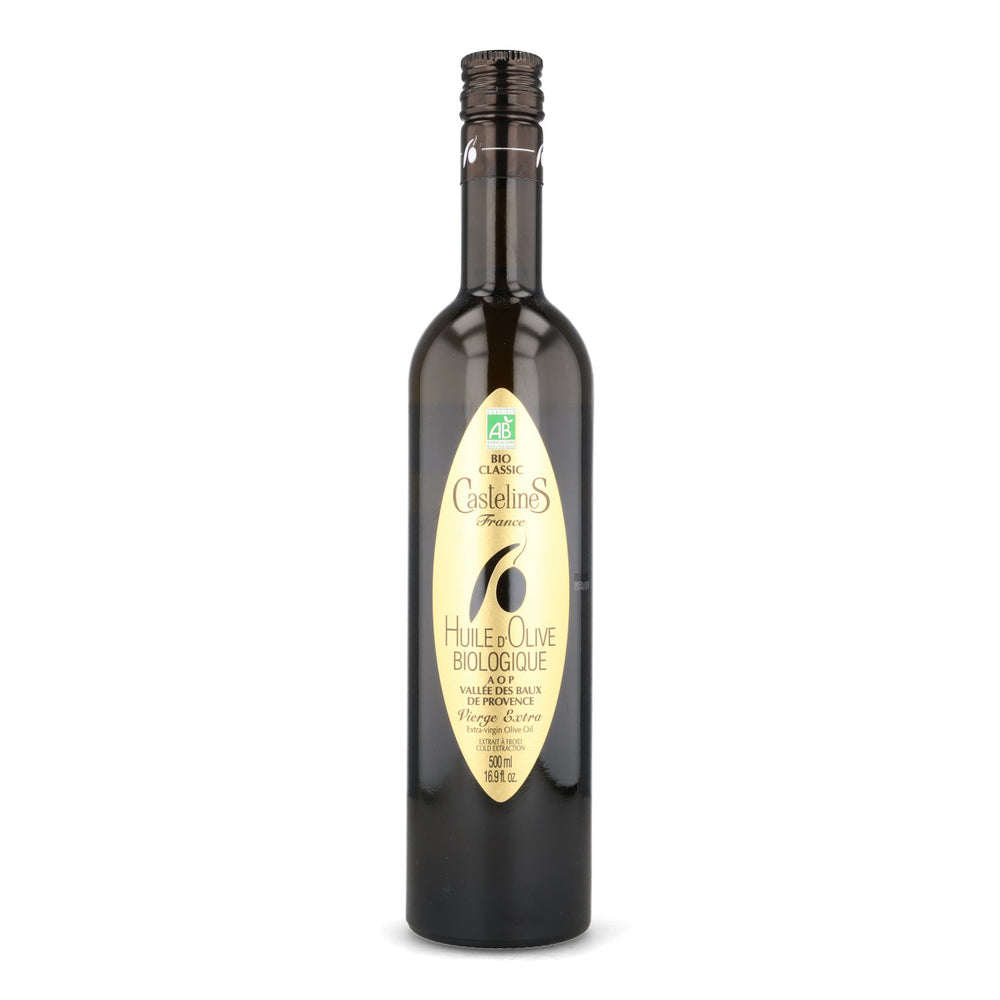 Moulin Castelas AOP Vallee des Baux Organic Extra Virgin Olive Oil, 500ml